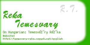 reka temesvary business card